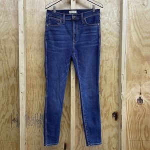 Madewell 30 10" High Rise Skinny Jeans Denim Stretch Pockets Womens